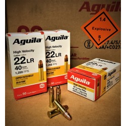 Cartouches AGUILA - Cal. 22LR - HV SP 40gr - boite de 50