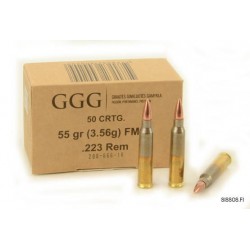 Cartouches GGG .223 Rem. FMJ 55gr - Lot de 1000