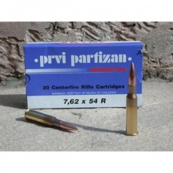 Cartouches PARTIZAN CAL. 7,62X54R 170-GRS FMJ-BT