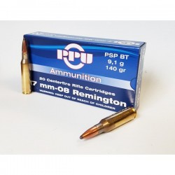 Cartouches PARTIZAN CAL. 7-08 REMINGTON 140-GRS PSP BT lot de 1000