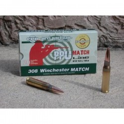 Cartouches PARTIZAN CAL. .308 WINCHESTER 168-GRS HPBT MATCH