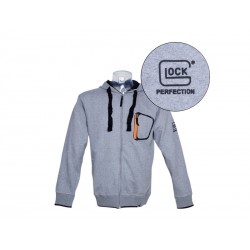 Sweat zippé Glock à capuche gris