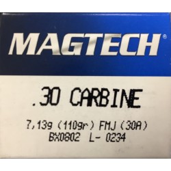 Cartouches MAGTECH .30 M1 110 gr FMJ boite de 50