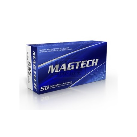 Cartouches Magtech 45 ACP 230gr FMJ  - Boîte de 50