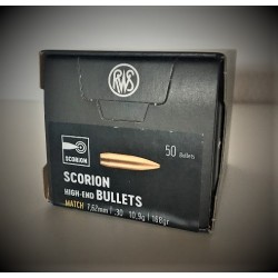 RWS Scorion High-End Bullets - cal. 7.62/ .30 - 168gr - boite de 50