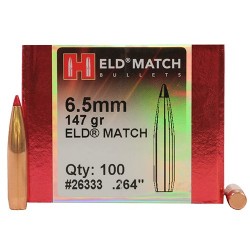 Ogives Hornady ELD Match cal. 6.5mm 147gr - boite de 100 -