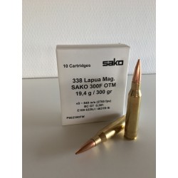 Cartouches SAKO cal. 338 Lapua Mag. OTM 300gr - boite de 10